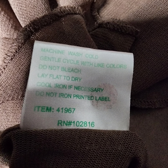 Garnet Hill Maxi Dress Brown Medium Tencel Minimalist Lagenlook Neutral Dolman - Picture 9 of 10